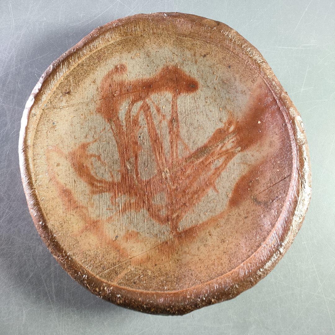 A895-5/備前焼/在銘/平鉢/大鉢/盛鉢/飾鉢/