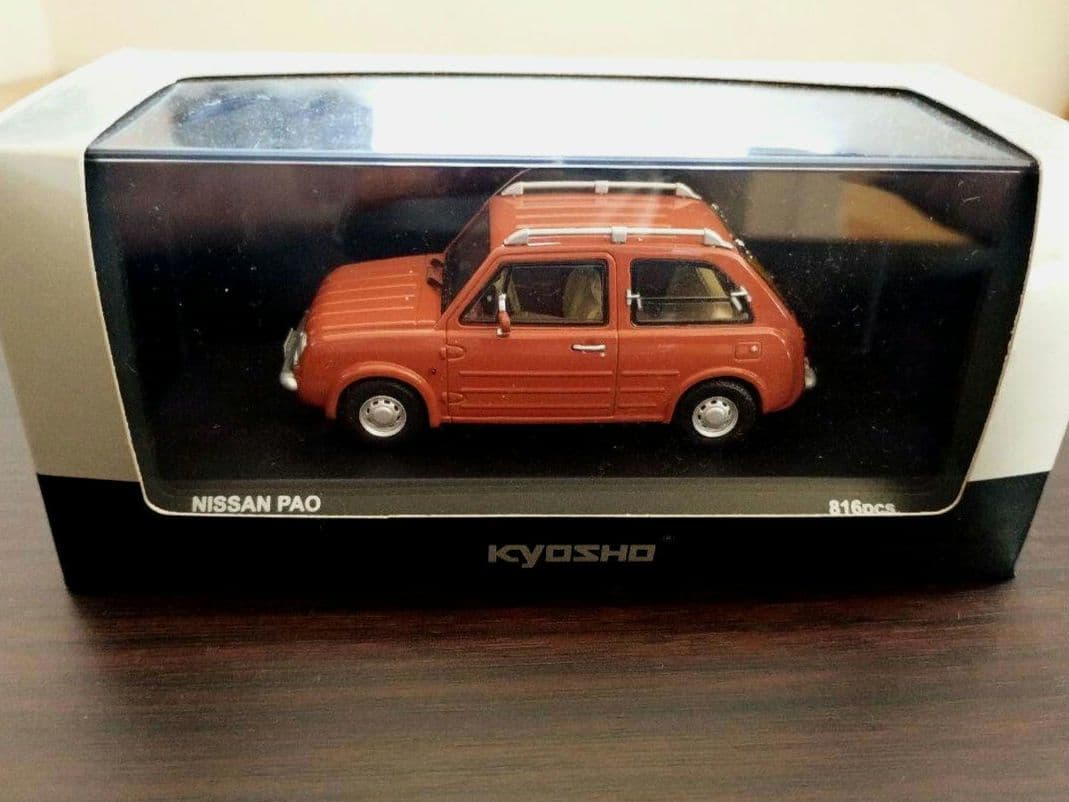 NISSAN PAO ミニカー テラコッタオレンジ　京商　 1/43　パイクカー