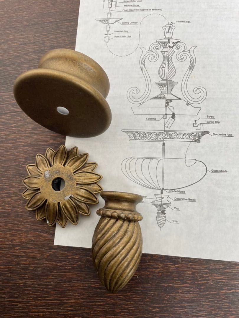 【希少廃盤】Kichler（キチラー） 大型 アンティーク ペンダントライト