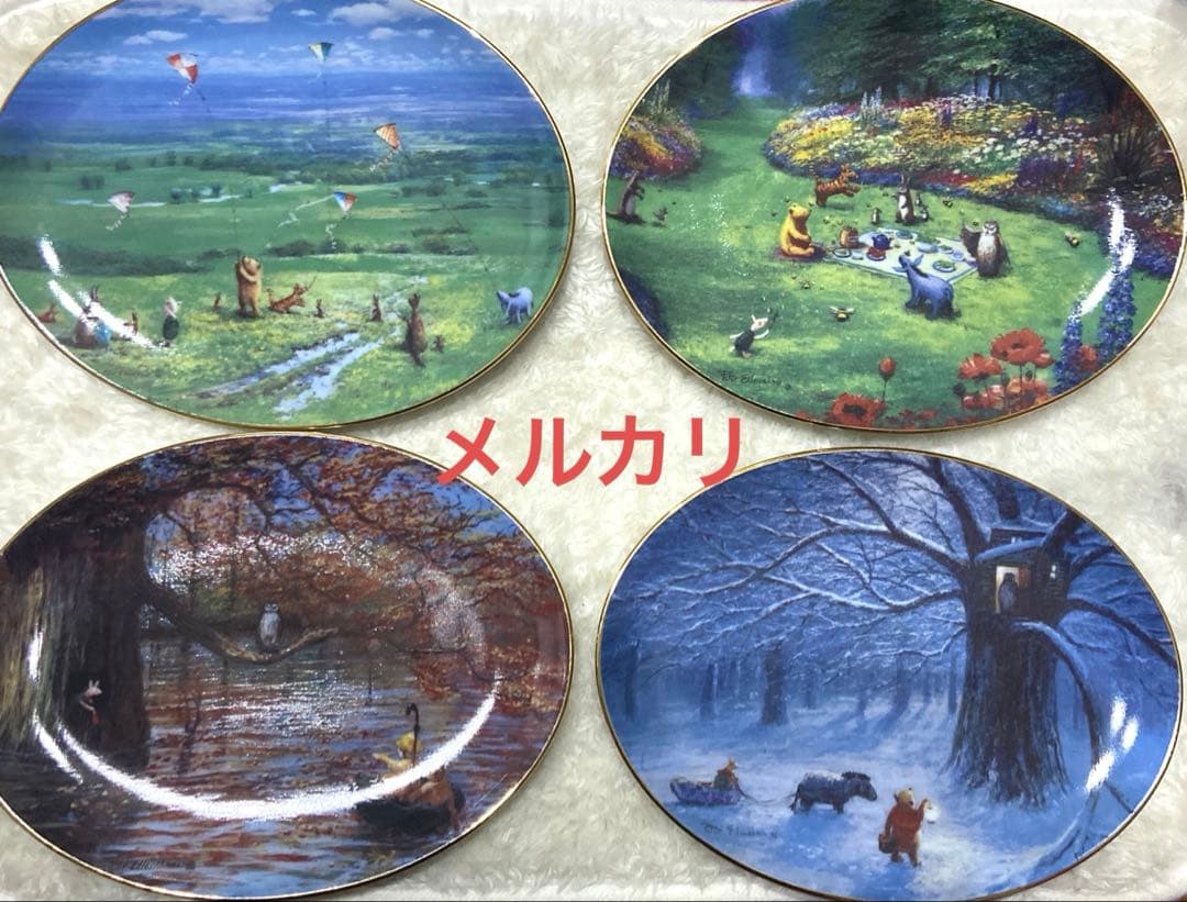 クラシックプー　四季プレート4枚セット　ピーターエレンショー