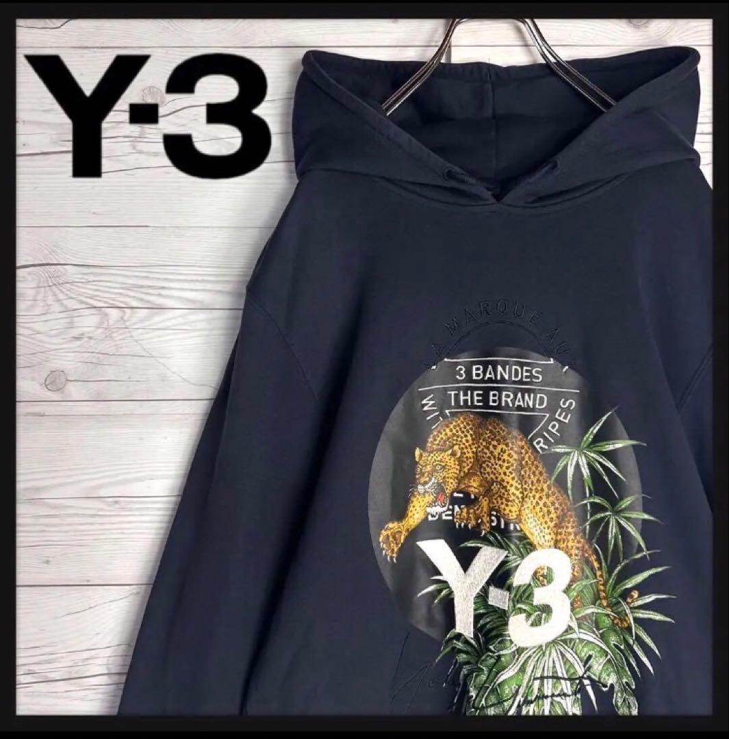 【希少即完売品】Y-3 レオパード センター刺繍ロゴ 超人気モデル Mサイズ 黒