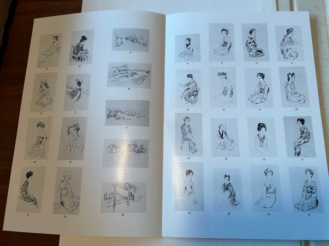 竹久夢二　YUMEJITAKEHISA手刷版　素描夢二の女　素描1枚摺50枚入