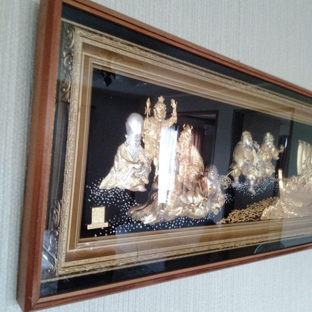 大型黄金七福神 立体工芸品　純金　純銀　金運　開運　縁起物　昭和レトロ　日本製