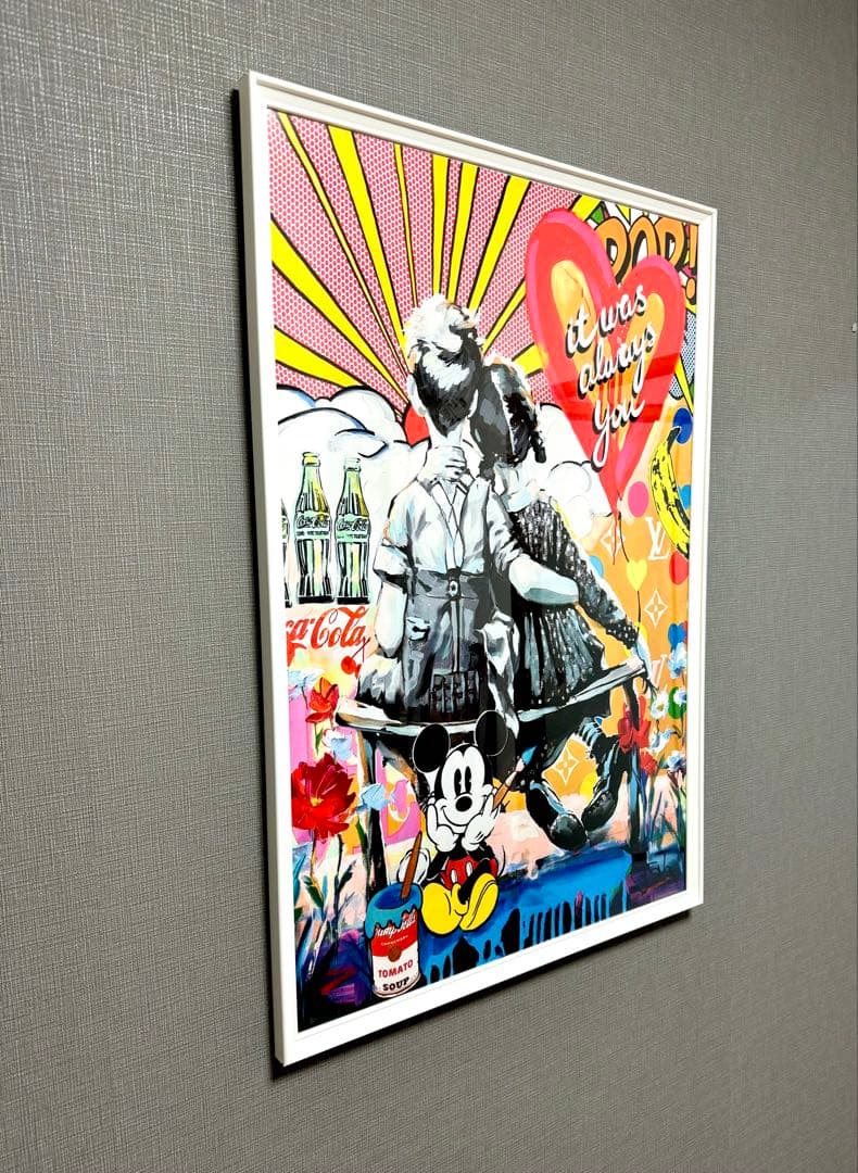 No.151フレーム付きキャンバスアート　ブランドオマージュアート　アートパネル