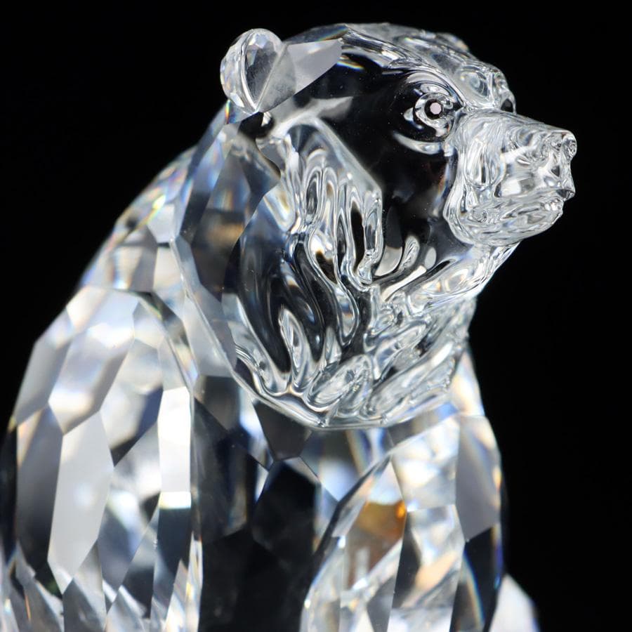 Y2435-10 スワロフスキー クリスタル グリズリー 熊 オブジェ