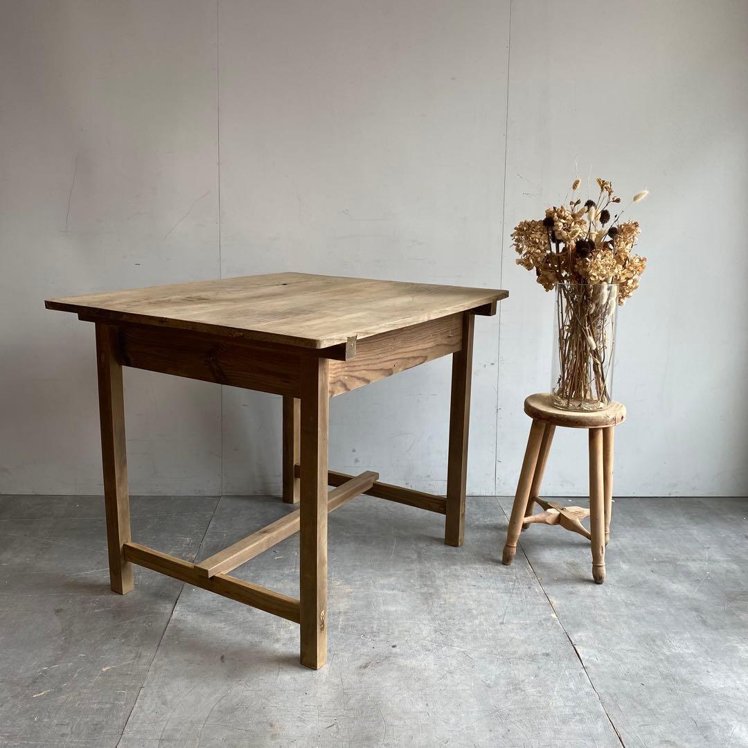 アンティーク 机 テーブル デスク 無垢材 無塗装 z414