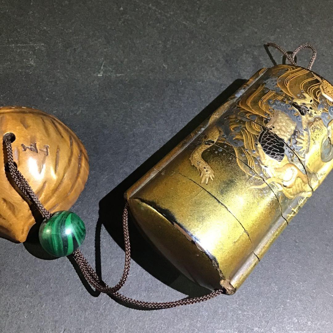 金高盛蒔絵　昇龍絵印籠　江戸期