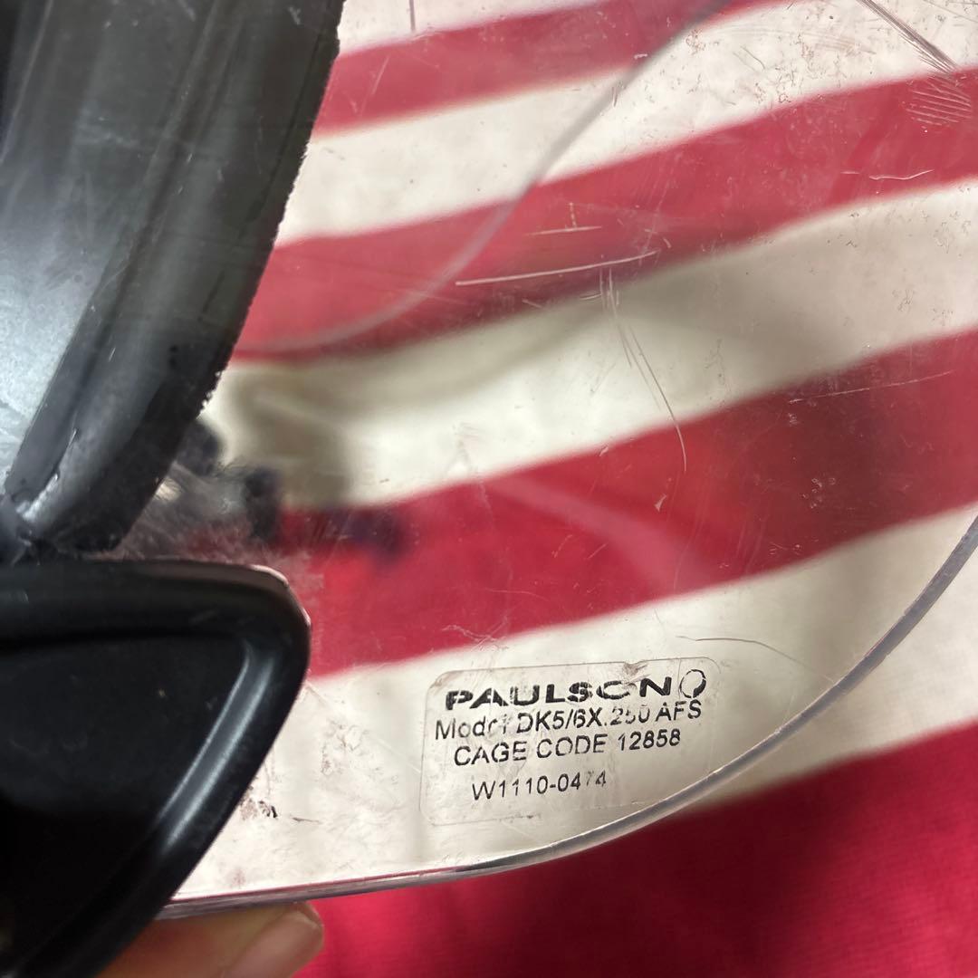 実物PAULSONフェイスシールド米警察装備CAGE CODE12858 B36
