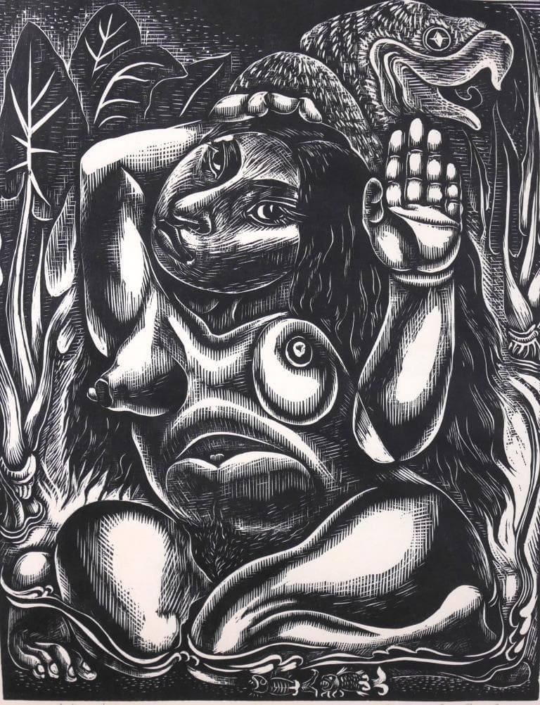 水の裸婦 竹田 鎮三郎