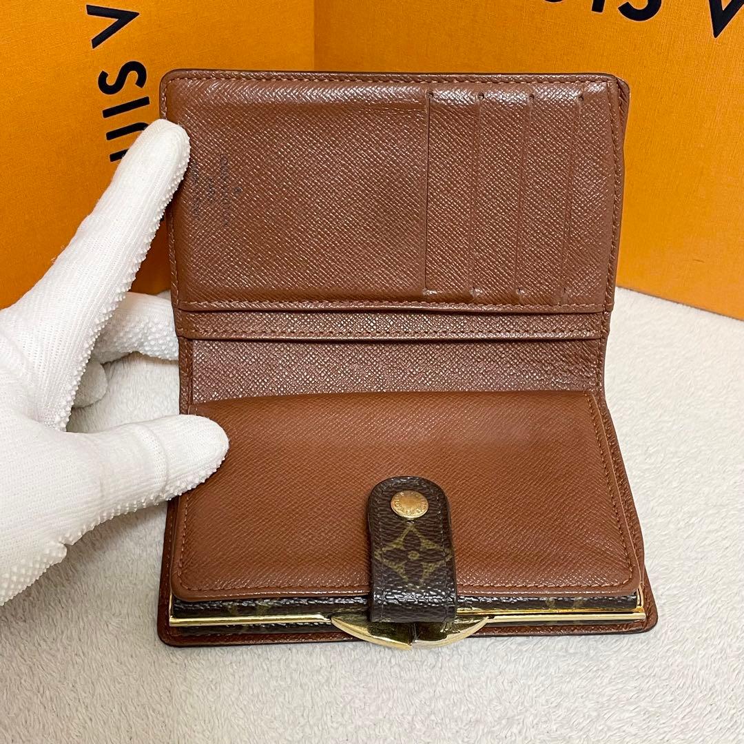 ルイヴィトン　モノグラム　ポルトフォイユヴィエノワ　がま口　二つ折り財布