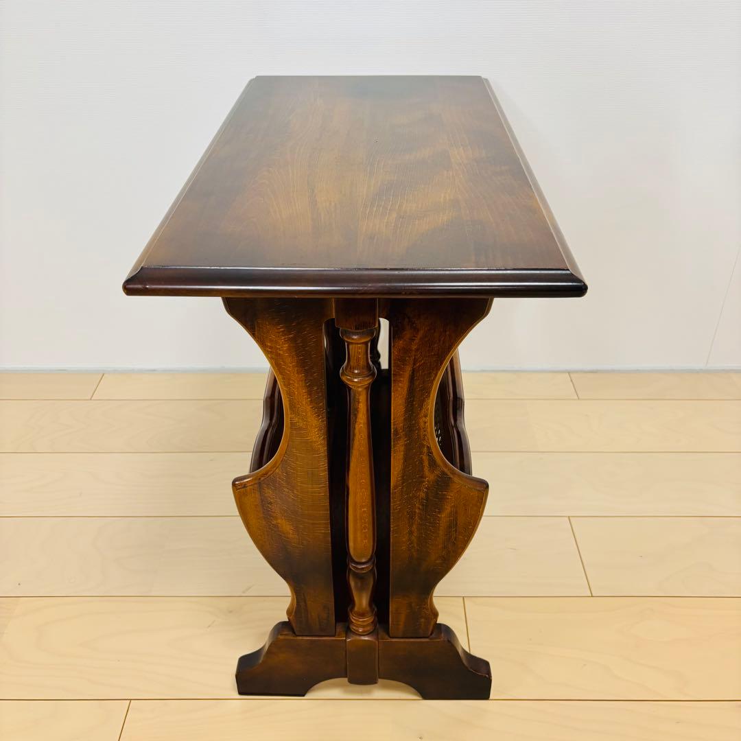 【希少品】カリモクkarimoku コロニアル サイドテーブル マガジンラック付