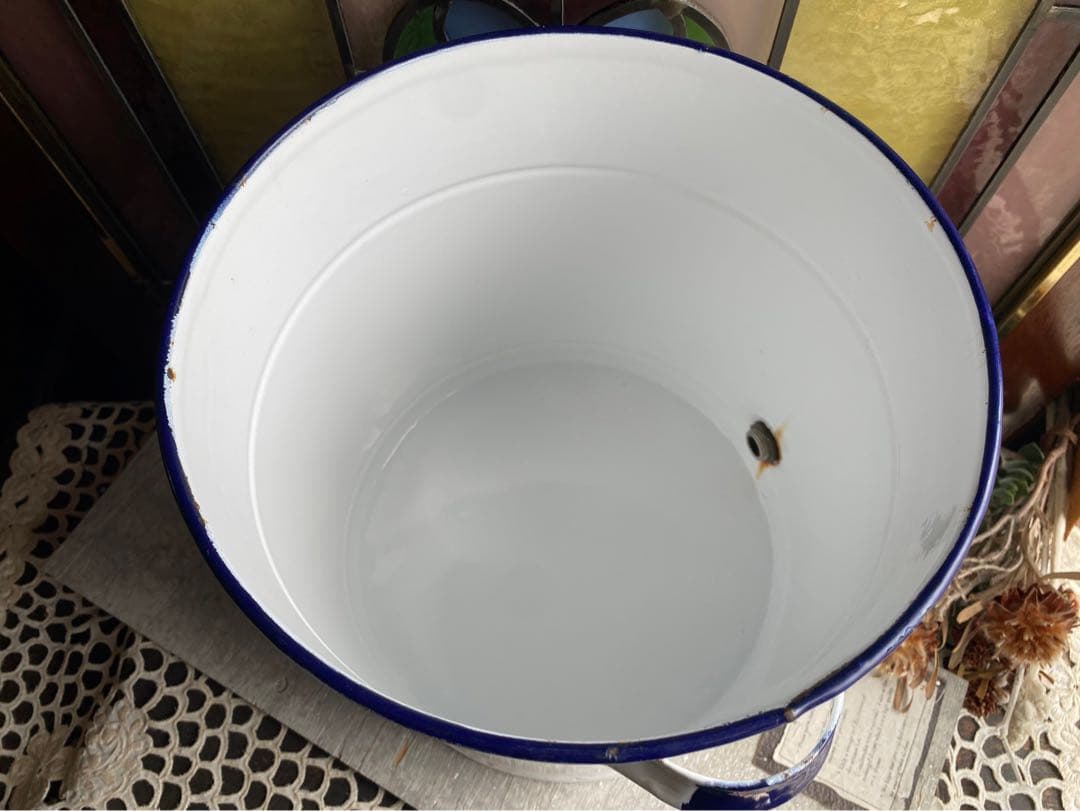 ホーロー ジャグ 缶 ガーデン インテリア アンティーク ビンテージ 昭和レトロ