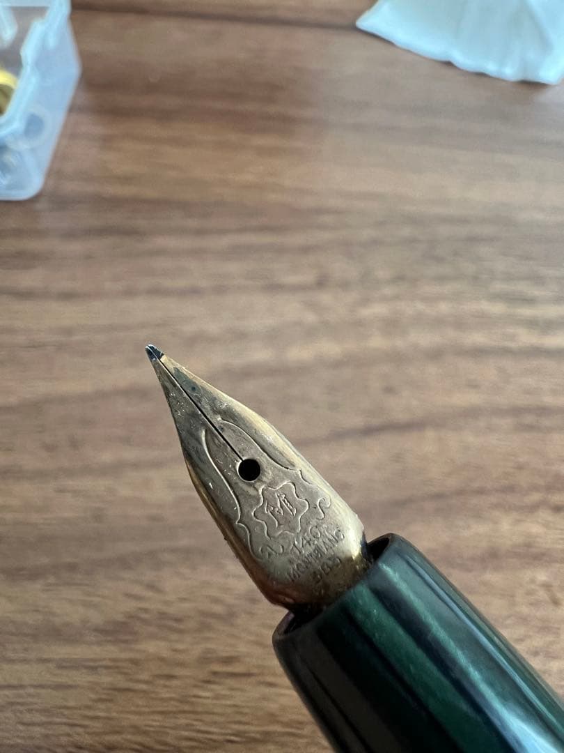 MONTBLANC モンブラン 万年筆 642 N グリーンストライプ 14金