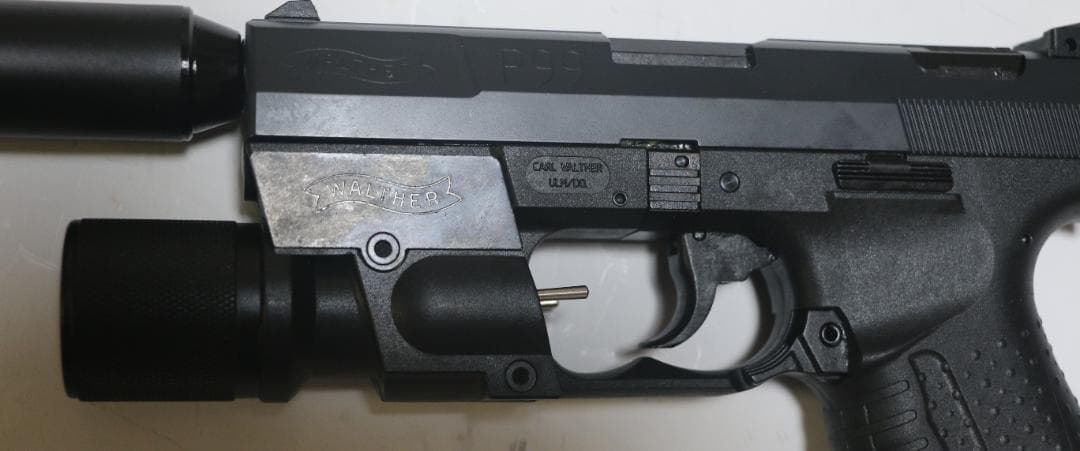 マルゼン製ABS樹脂ガスガン ワルサーＰ９９固定スライド　JASG合法品　良品