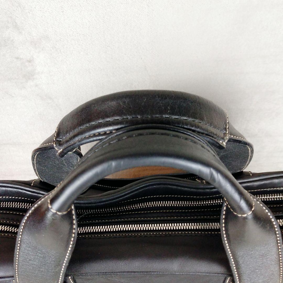 ★COACH★ コーチ 2WAY レザー ビジネスバッグ 2層式 ブラック