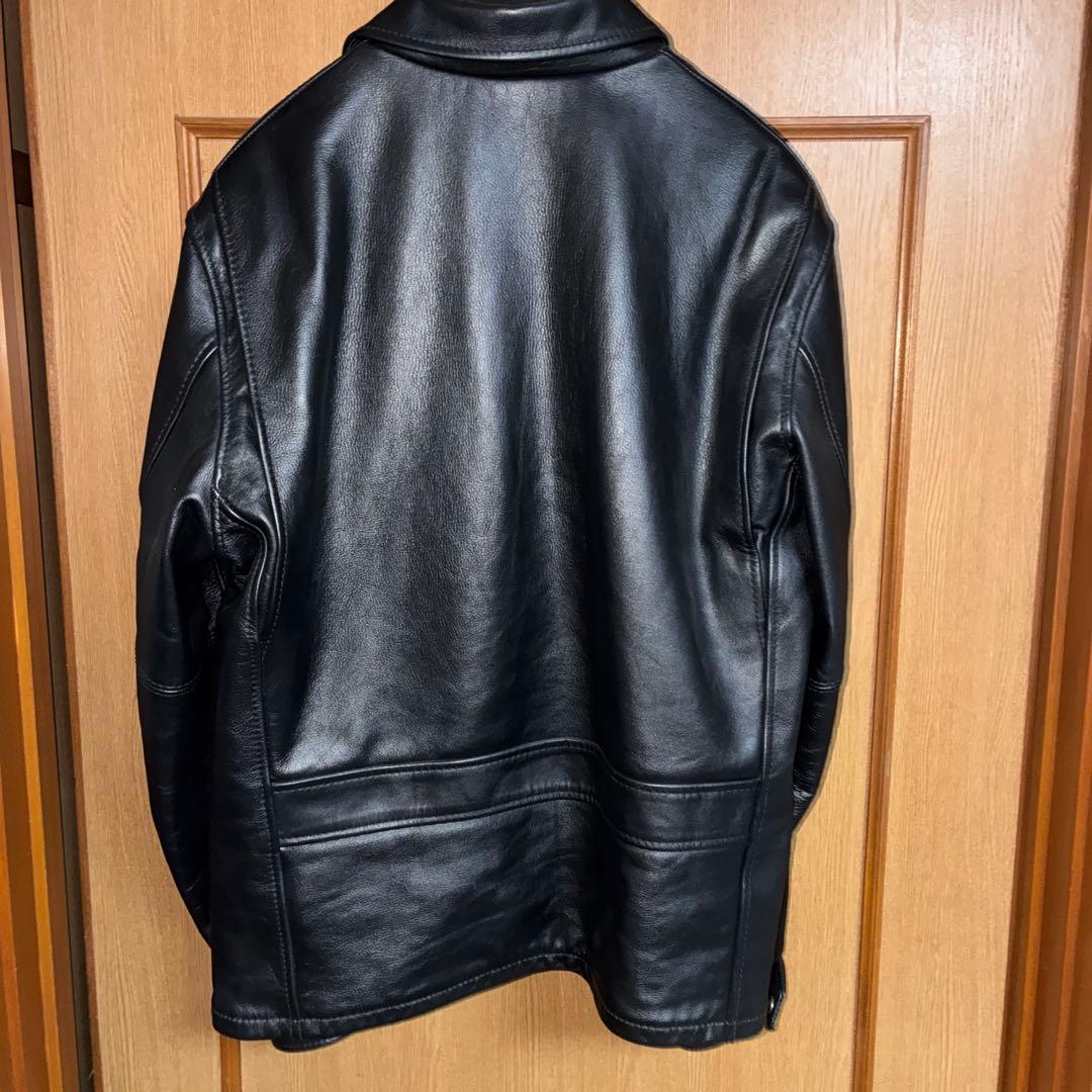 Stussy×Schott ブラックレザージャケット XL