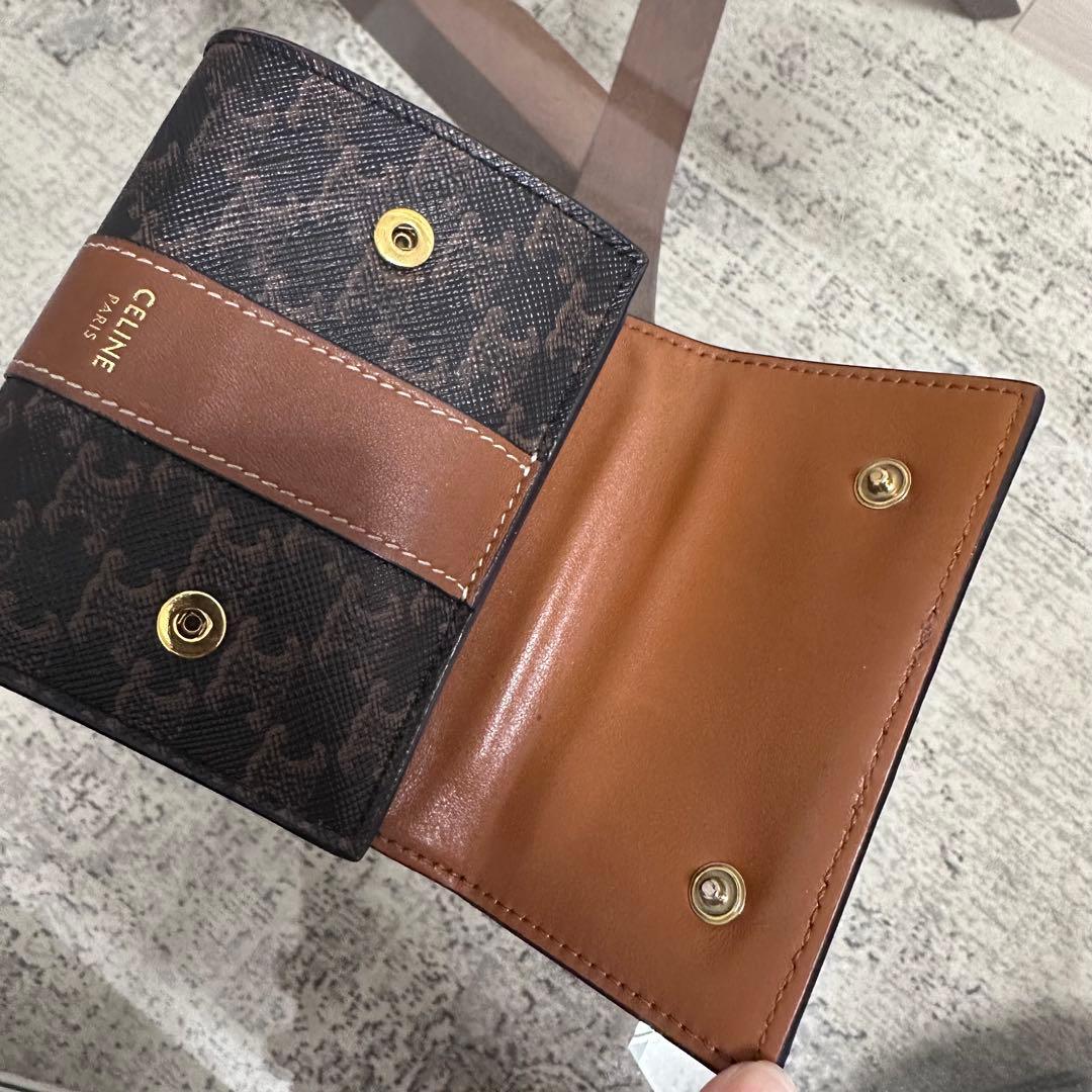 【美品】CELINE スモール トリフォールドウォレット/トリオンフキャンバス