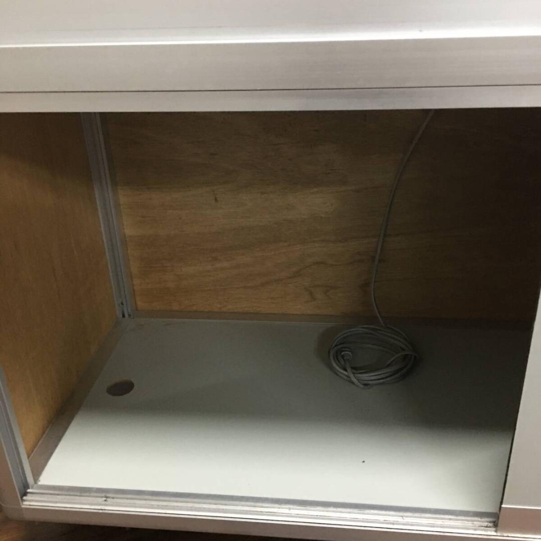 業務用 ガラスショーケース 照明付 W120×D45×H183cm ショーケース