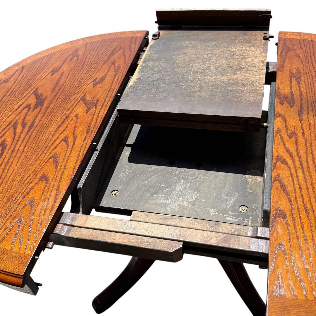 HR804 三越ブルージュ　拡張テーブル　ダイニングテーブル　丸　円　楕円