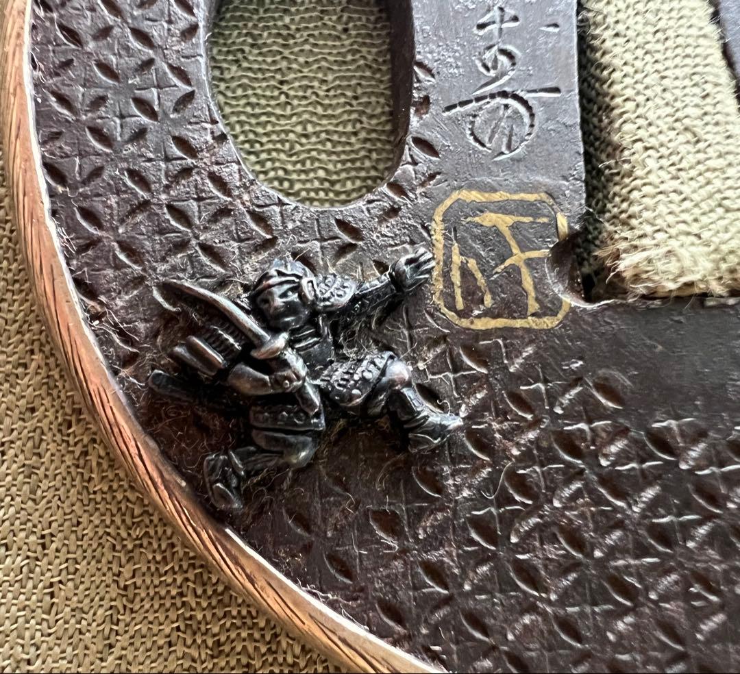 時代物 大小鍔 大小拵 武者 鎧 日本刀 収納桐箱 アンティーク