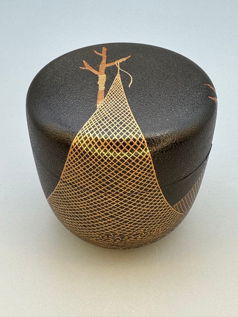 茶道具　棗　目代春帆　網干塩釜図