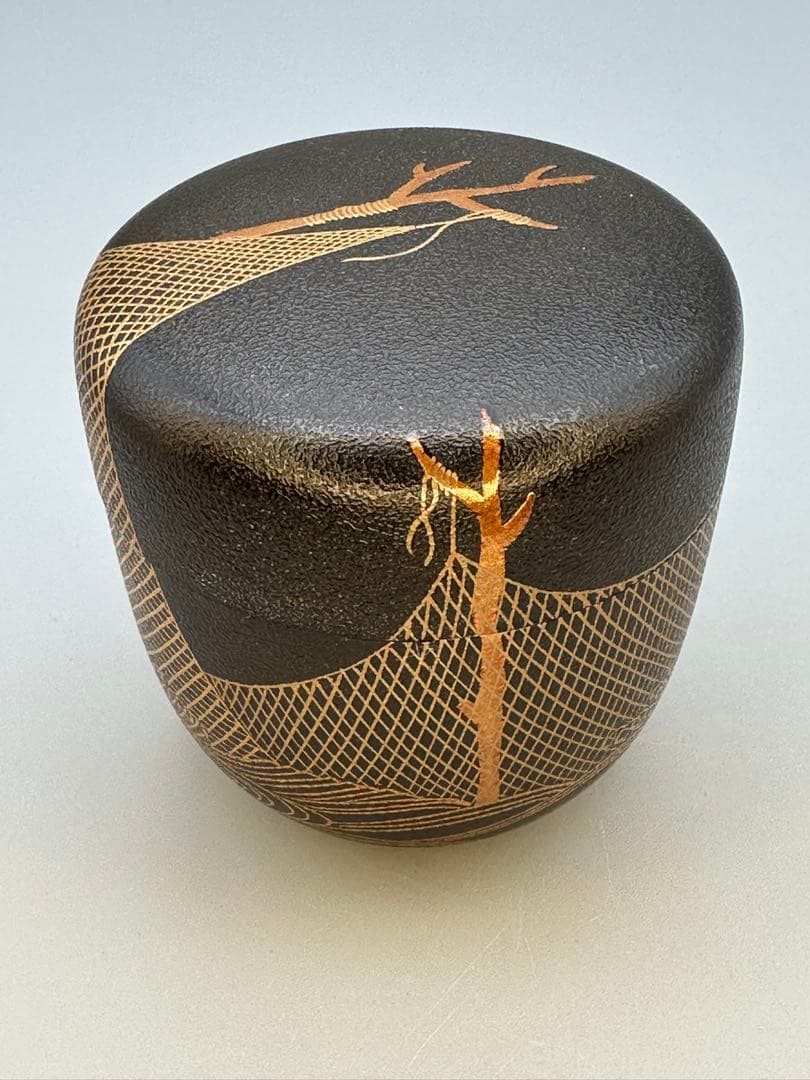 茶道具　棗　目代春帆　網干塩釜図