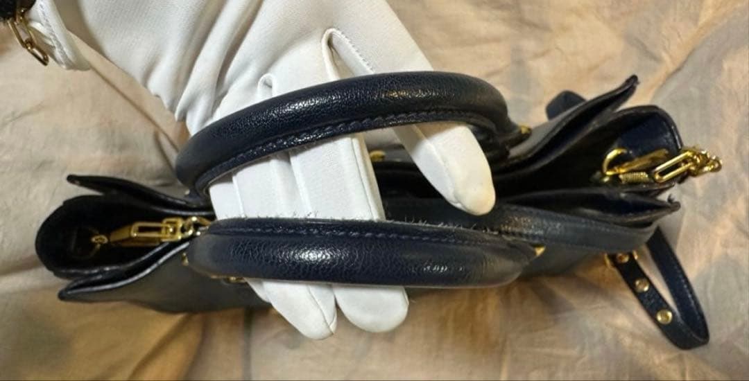 ミュウミュウ　バッグ　青色