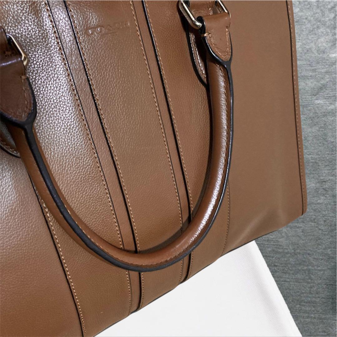 美品 COACH コーチ レザー メンズ ビジネスバッグ ブリーフケース