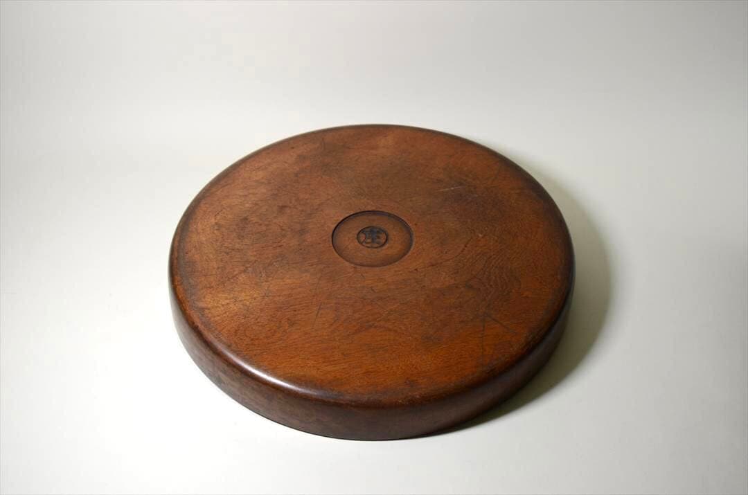 昭和時代　木製　くり抜き盆　盃入れ　アンティーク