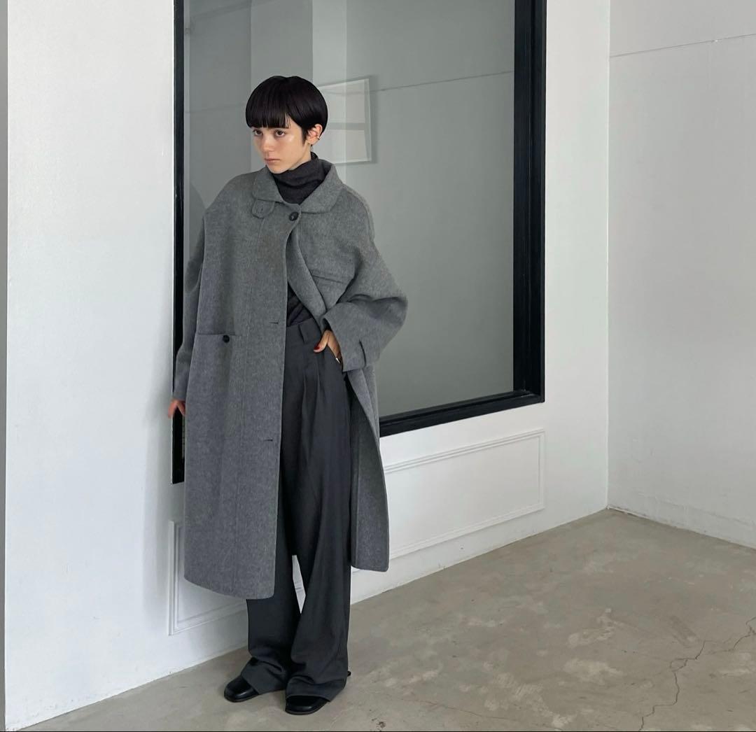 nokcha ハンドメイド グレー チェスターコート　ロング　お値下げ