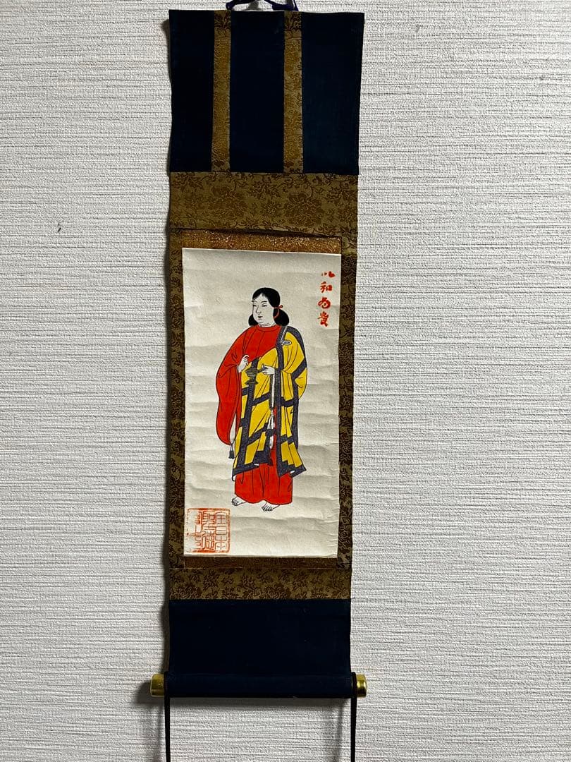 聖徳太子御像　掛け軸　小さめ　箱付　アンティーク