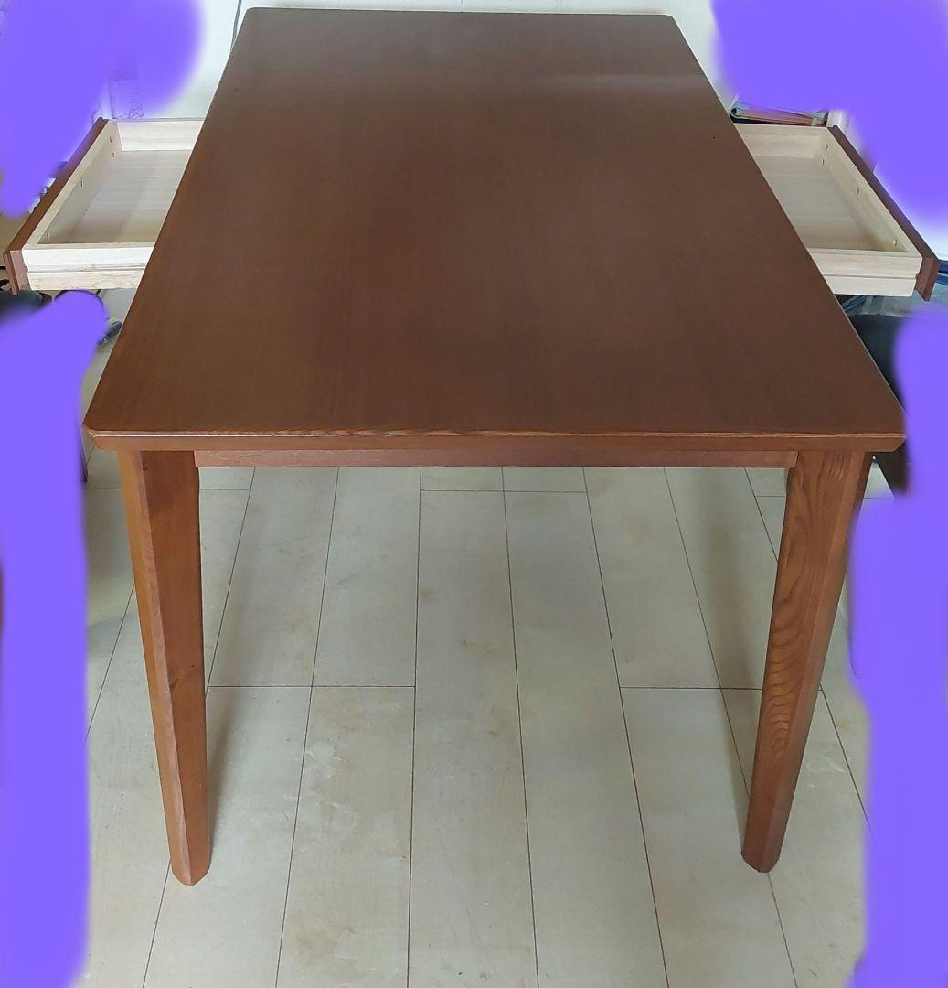 送料込【本日限定出品】ニトリ 引き出し付食卓 ロレイン135 コンセント付き