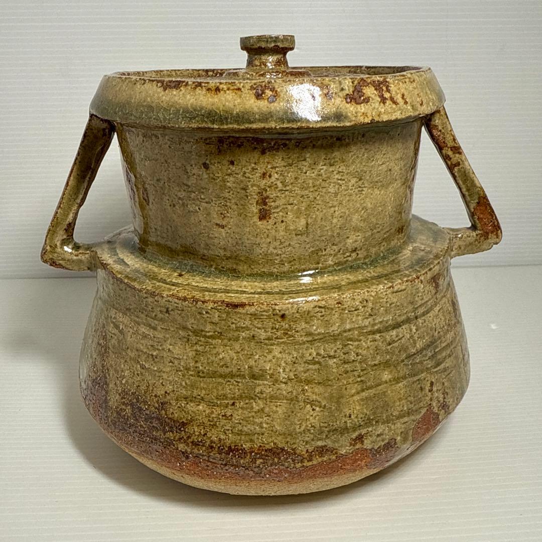 作家物 水指 耳付き 茶道具 陶器