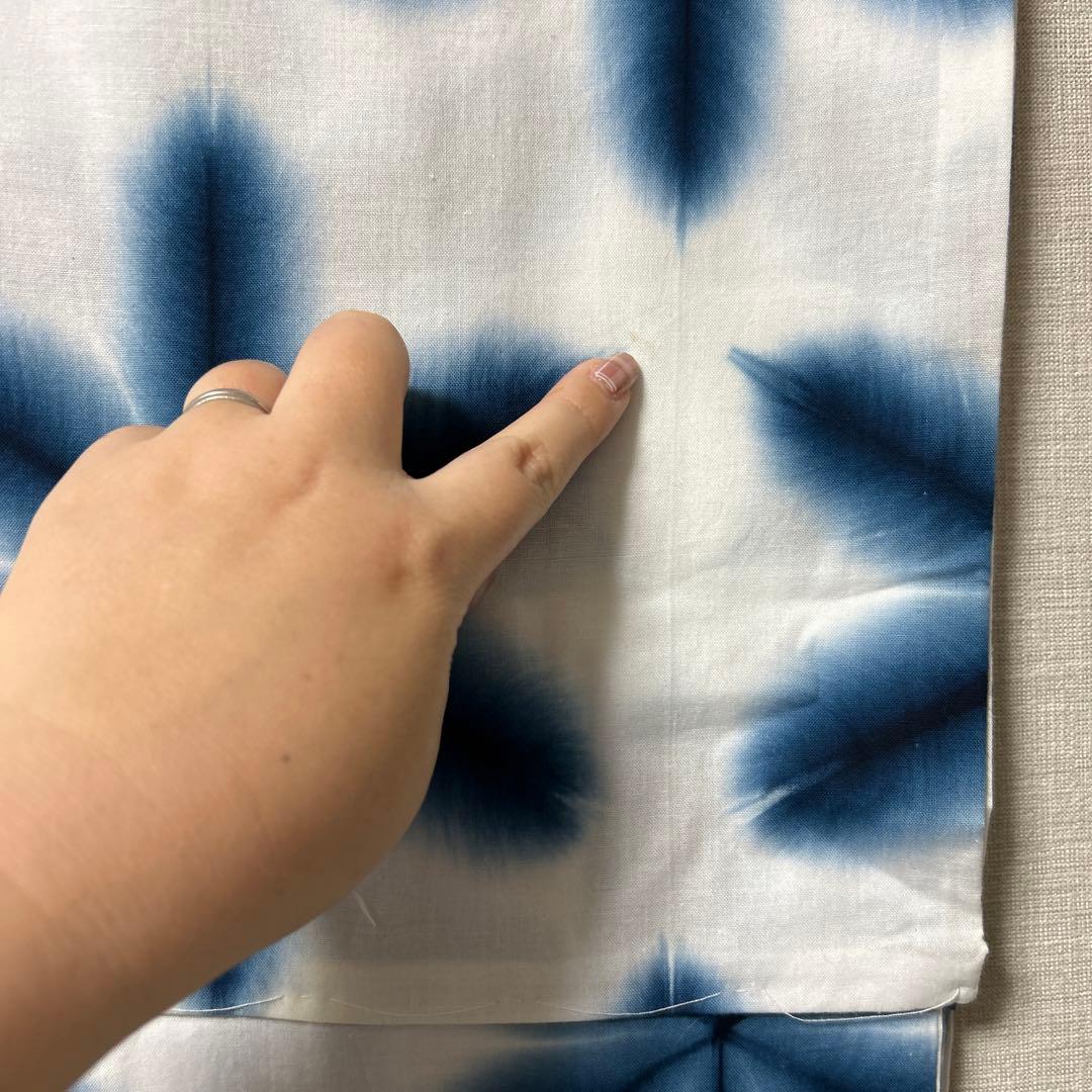 [値下げ］雪花絞り　板締め絞り　浴衣　絞り