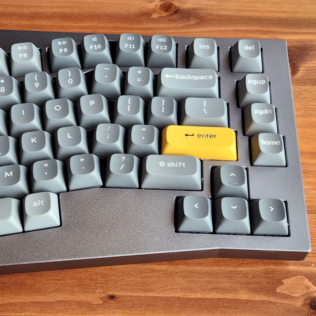 【パームレスト付き】Keychron Q10 シルバー 茶軸 アリス配列