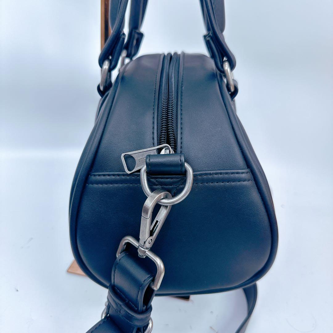 ディーゼル　MERI 2way ミニボストンバッグ　1DR ロゴエンボス　黒