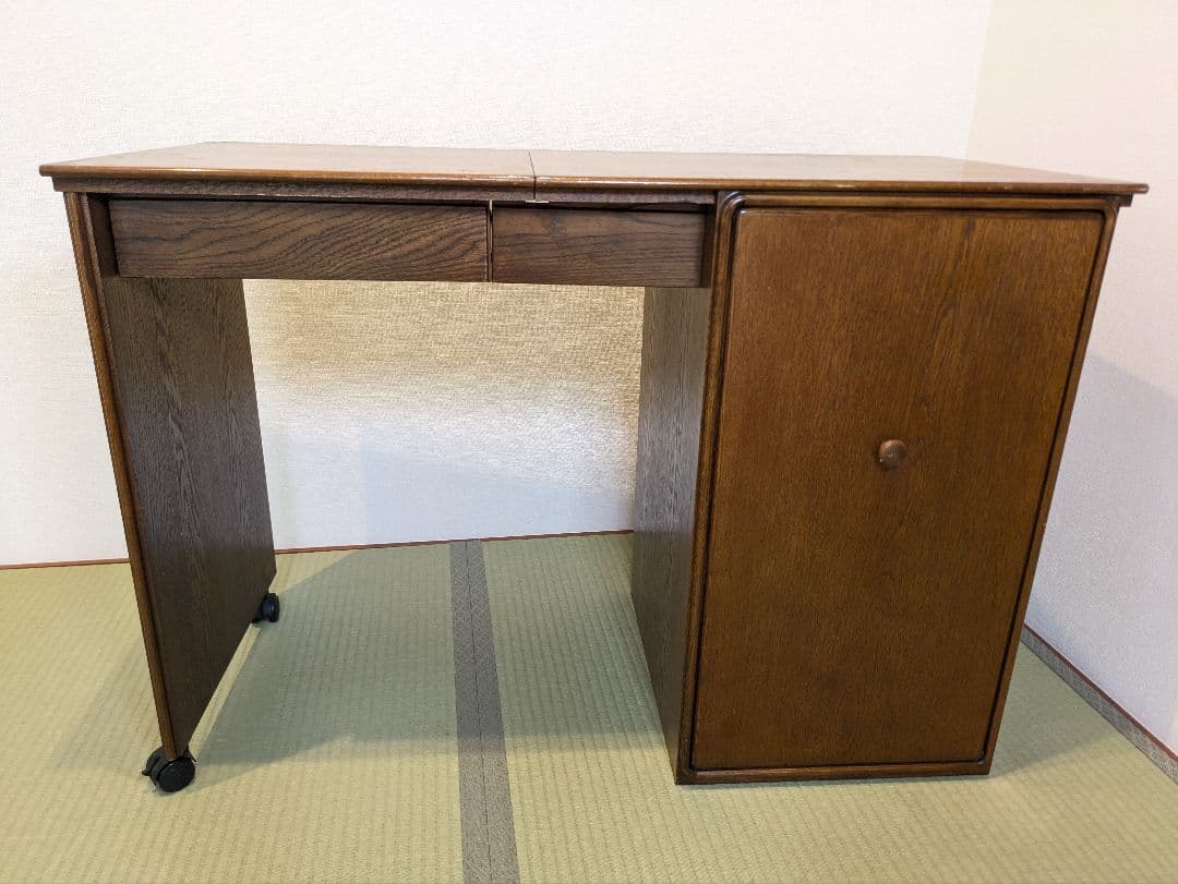 カリモク　コンパクト　折りたたみ　キャビネット　デスク　アンティーク