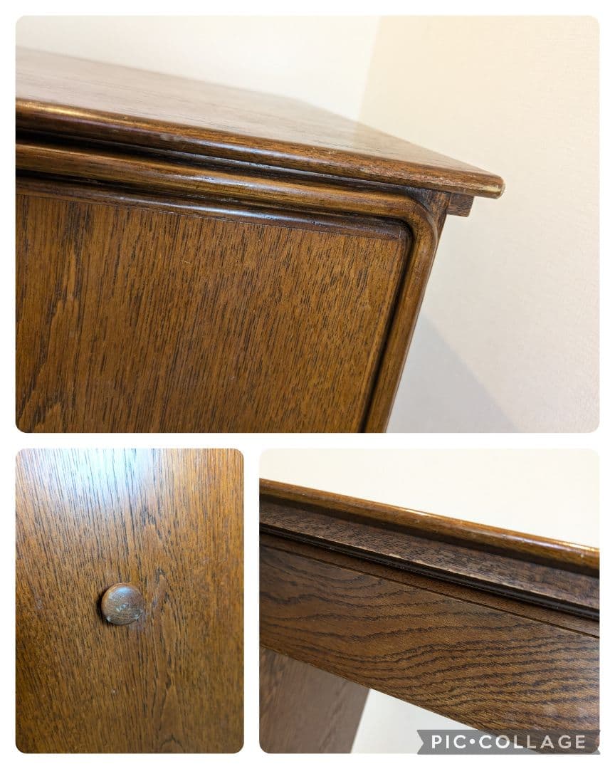 カリモク　コンパクト　折りたたみ　キャビネット　デスク　アンティーク