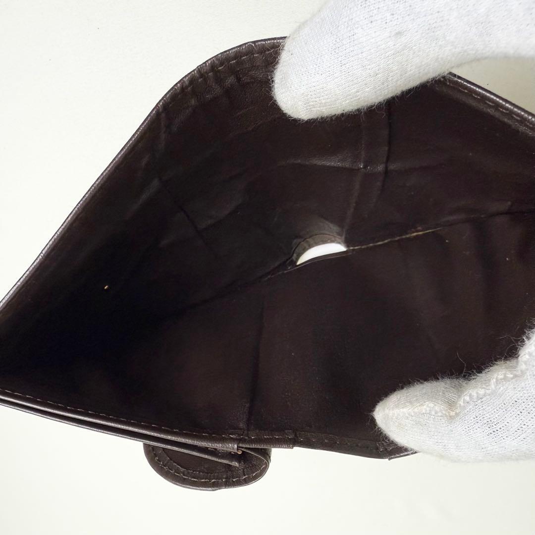 【大人気】Burberry 三つ折り財布 ノバチェック シャドーホース レザー