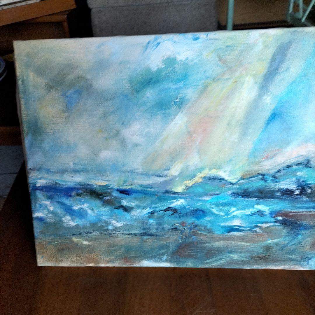 油絵　入野海岸