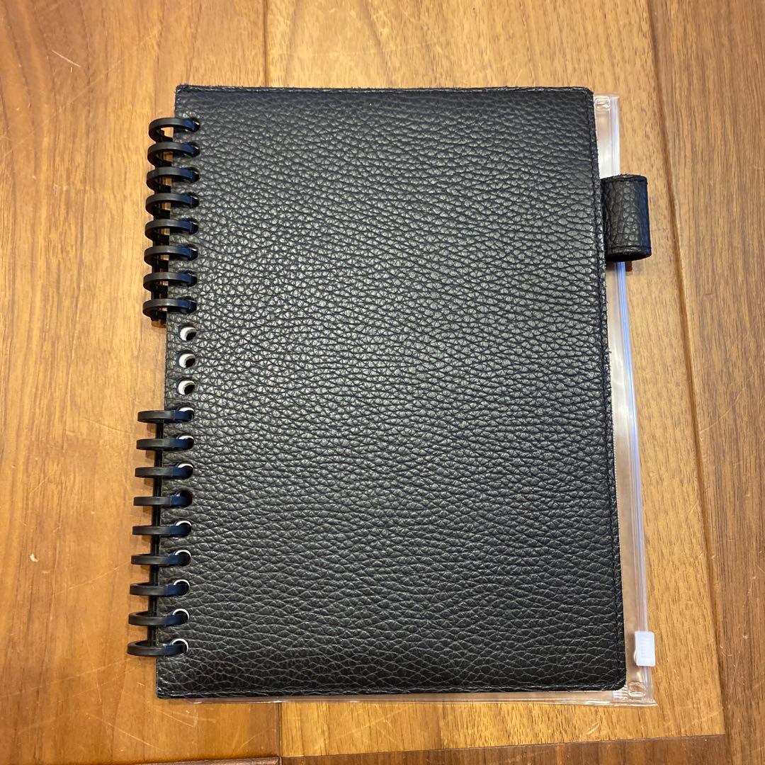 YOSINAレザールーズリーフノート ブラック　おまけ付き