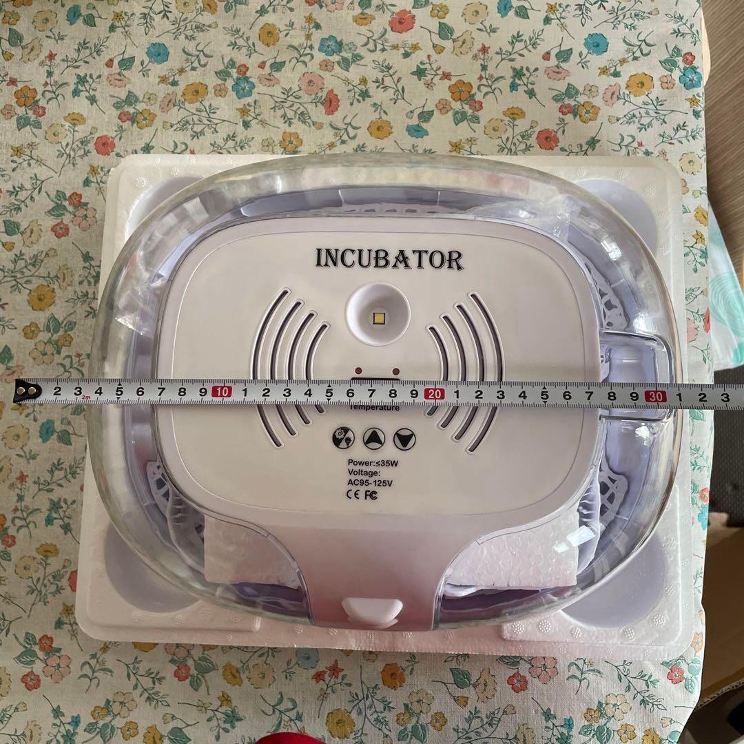 INCUBATOR自動孵卵器 透明蓋 検卵装置付き 自動転卵 ひよこ