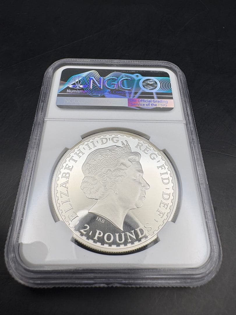 2008 ブリタニア 銀貨 NGC PF69UCウルトラカメオ スラブ欠けあり