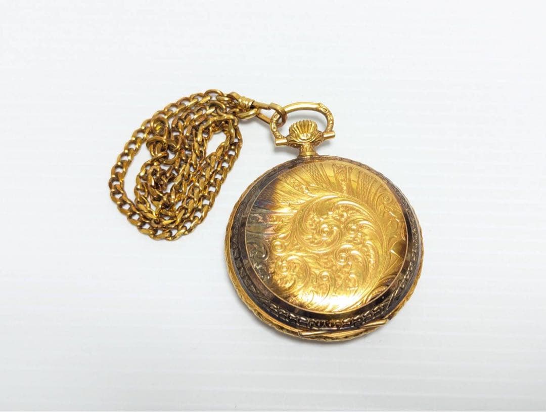 479 完動品 ARNEX 懐中時計 ゴールド スモセコ アンティーク