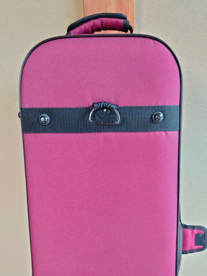 スーパーライト　4/4バイオリンケース　四角赤　バーガンディ