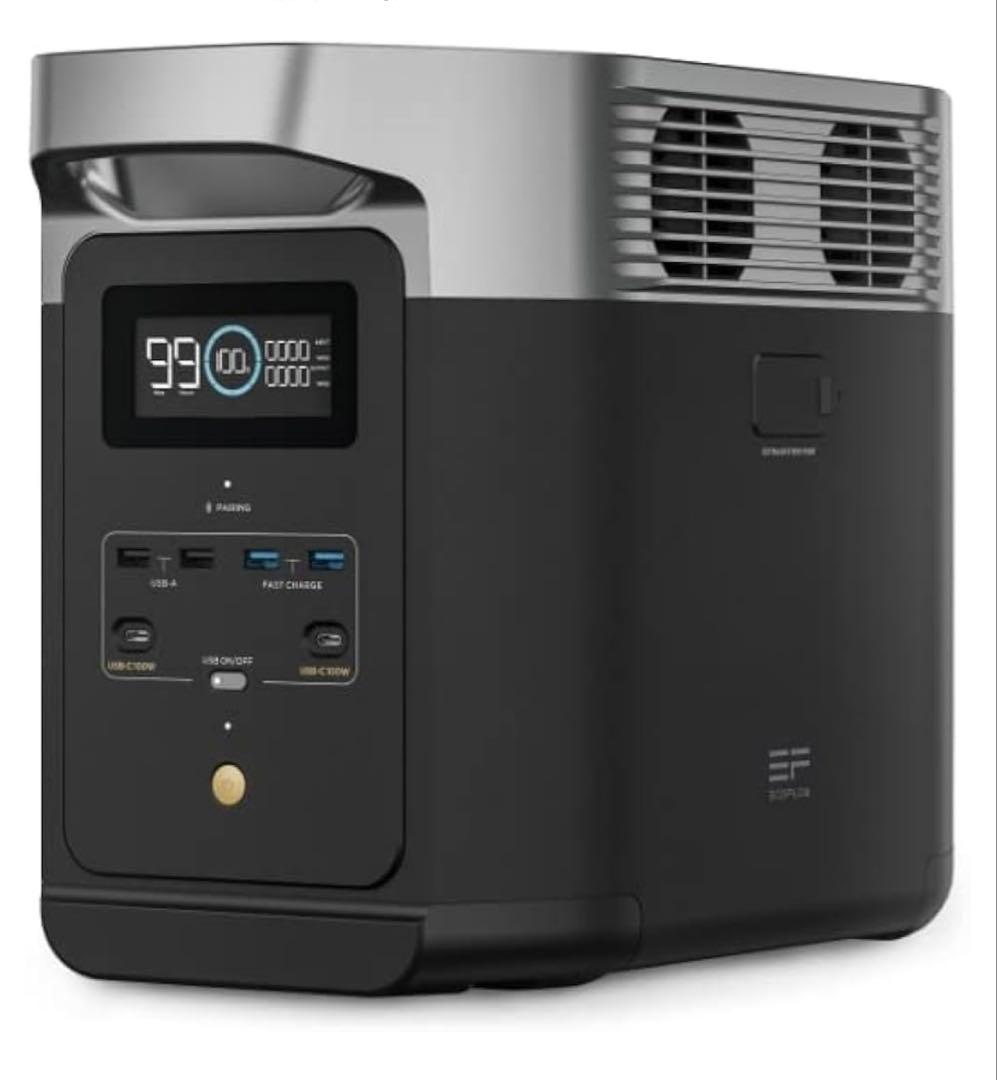 EcoFlow DELTA 2ポータブル電源 1024Whリン酸鉄リチウムイオン