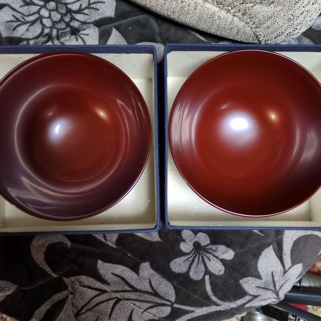 うるみ椀　14.4センチ　箱付き　箱瀬淳一作　２客