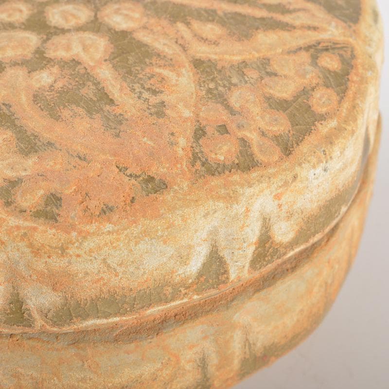 中国　越州窯青磁　花文　蓋物　盒子　N　7292E