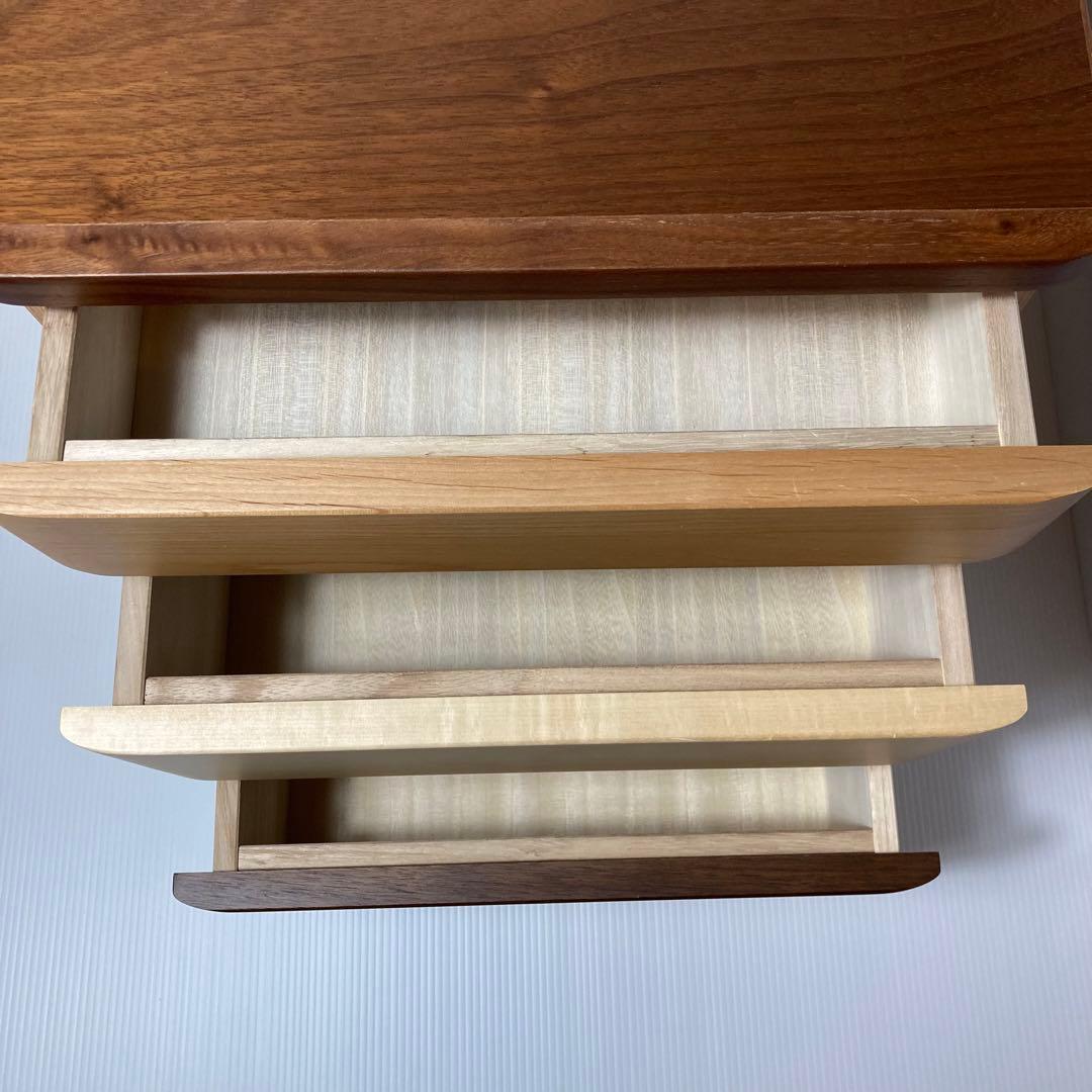 美品！即日発送　マルヨシ民芸家具 3段チェスト サイドテーブル