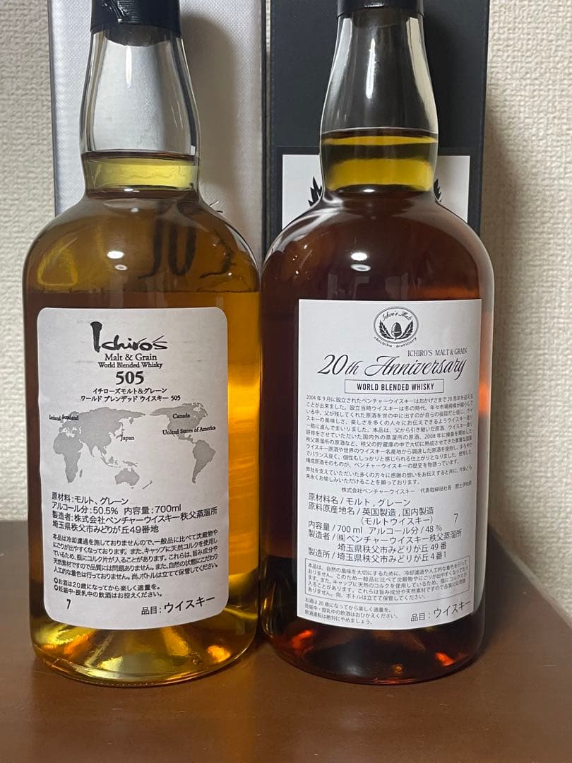 イチローズモルト505 、20周年アニバーサリーエディション2本セット